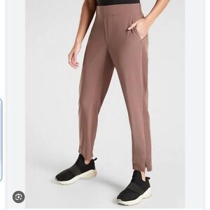 Athleta Taupe Brown Brooklyn Ankle Pants Sz 8 NWT
